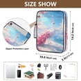 thumbnail image 3 of Haosy Accordion File Organizer Zipper Binder 500 Sheet 6-Tab Expanding File Folder Multi-Pocket 1.2 Inch 3 Ring Pink Peacock Stands on Beach, 3 of 7