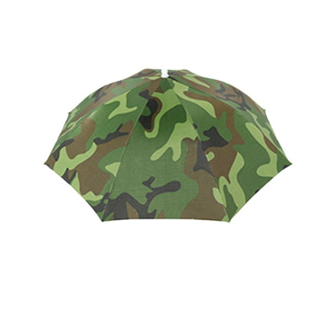 WREESH Chapeau Parapluie de Pêche Coupe-Vent et Imperméable avec Protection Solaire Pliable pour Extérieur