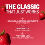 ChapStick Classic Strawberry Flavor Lip Balm Tubes - Pack of 3, 0.15 oz Each
