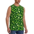 thumbnail image 2 of Fotbe Happy St. Patrick's day Men's Camiseta sin Mangas Estampada para Hombres, Playera Casual para Gimnasio, Entrenamiento, Playa-Small, 2 of 7