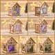 thumbnail image 1 of Adornos Navideños Ganfancp Casa de Madera Brillante Decoración Del Árbol de Navidad 1Xcolgante Diy, 1 of 1