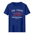 thumbnail image 4 of Usa 250Th Anniversary Shirt Patriotic Graphic T Shirt Print Short Sleeve Independence Day 250Th Mens Graphic Tees Blue L, 4 of 6