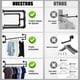 thumbnail image 3 of Perchero Industrial en Pared 120cm Barra de Ropa para Colgar Pared Colgador Estante de Ropa Desmontable Resistente Barra Colgante Multiusos para Clóset Tubo para Colgar Ropa Balcón Dormitorio 4 Bases, 3 of 8