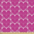 thumbnail image 1 of Romantic Fabric by the Yard, Heart Shapes in Monochrome Style Arranged Symmetrically Valentine's Day, Upholstery Fabric for Dining Chairs Home Decor Accents, Hot Pink Pale Mauve by Ambesonne, 1 of 5