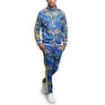 thumbnail image 5 of G-Style USA Men's Royal Floral Tiger Track Suit Set, Up to 5X, 5 of 6
