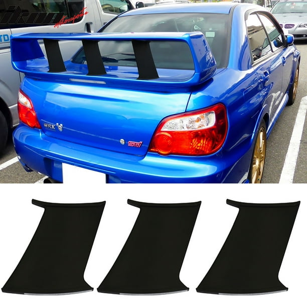 Ikon Motorsports 3pc Compatible With 02 07 Subaru Impreza Wrx Sti Abs Trunk Spoiler Wing Stabilizer Add On Walmart Com Walmart Com