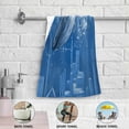 thumbnail image 4 of Blue Whale Summer Hand Towels 2 PCS, Underwater City Kitchen Towel Ultra Soft and Highly Absorbent,Decorative Fingertip Face Towel for Bathroom Hotel, 28.3"x14.4", 4 of 4