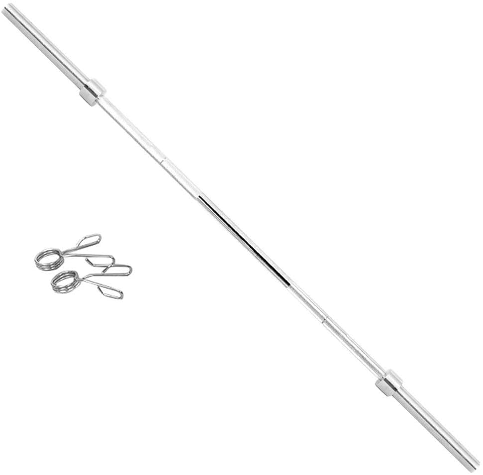 Fitness Gear 7' Olympic chrome bar & two spring clips