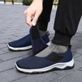 thumbnail image 4 of NexTorq Men's Breathable Mesh Walking Shoes Adjustable Strap Slip On Non-Slip Lightweight Casual Sneakers for Daily Wear Blue 44, 4 of 9