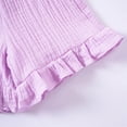 thumbnail image 6 of Paguaki Toddler Girl Clothes Toddler Girl Summer Clothes Baby Solid Linen Bows Ruffle Sleeveless Tank Top And Ruffled Short Set Baby Girl Outfit, 6 of 8