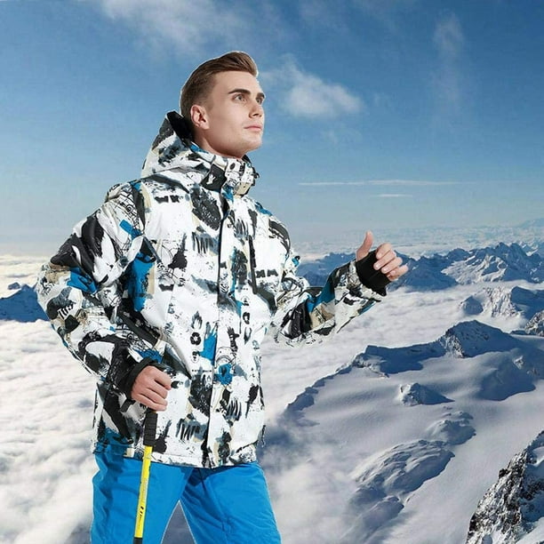 Veste de snowboard et pantalon de ski imperméable coupe-vent pour homme 