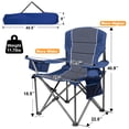 thumbnail image 2 of SUNSPIRE Oversized Camping Folding Chair 2-Pack, Heavy Duty Lightweight Portable Chair with Cup Holder Side Pocket for Outdoor Beach Sports Fishing ‌‌Blue, 2 of 11