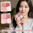 thumbnail image 2 of 4-in-1 Blush Highlight Contour Palette, Cute Pink High Pigment Rouge, Expanding Cheek Plate Makeup Kit for Sculpted Face, Matte Finish, 3-Year Shelf Life, 2 of 8