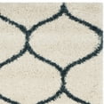 thumbnail image 5 of SAFAVIEH Hudson Arline Geometric Shag Runner Rug, Ivory/Slate Blue, 2'3" x 8', 5 of 7