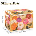 thumbnail image 5 of Yayeee Collapsible Cube Storage Bin with Lid Fabric Closet Decorative Basket with Handles, Abstract Floral, 5 of 7