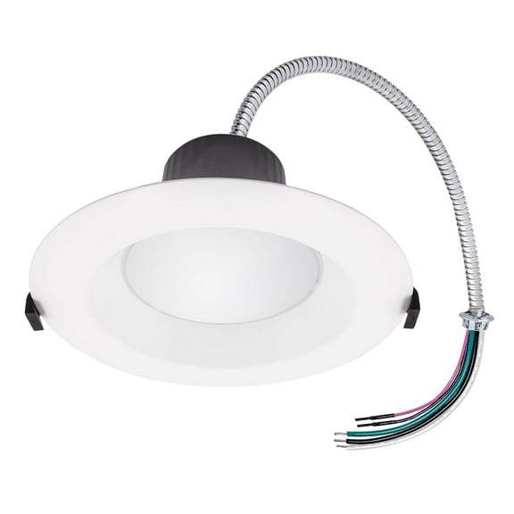 Maxxima 10 in. Recessed Commercial LED Downlight, Selectable Color Temperature / Wattage, Up To 3000 Lumens, UL Listed, 0-10V Dimmable