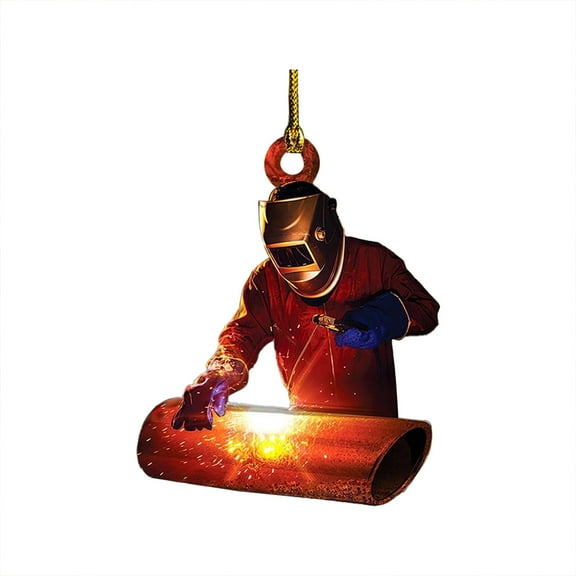 2025 Double Sided Acrylic Christmas Ornament, Personalized Welder Themed Holiday Decoration, Customizable Keepsake for Christmas Tree, Gift for Welders, DIY Holiday Decor