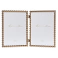 thumbnail image 1 of 5x7 Hinged Double Cast Metal Picture Frames, Gold Rope Design, 1 of 4