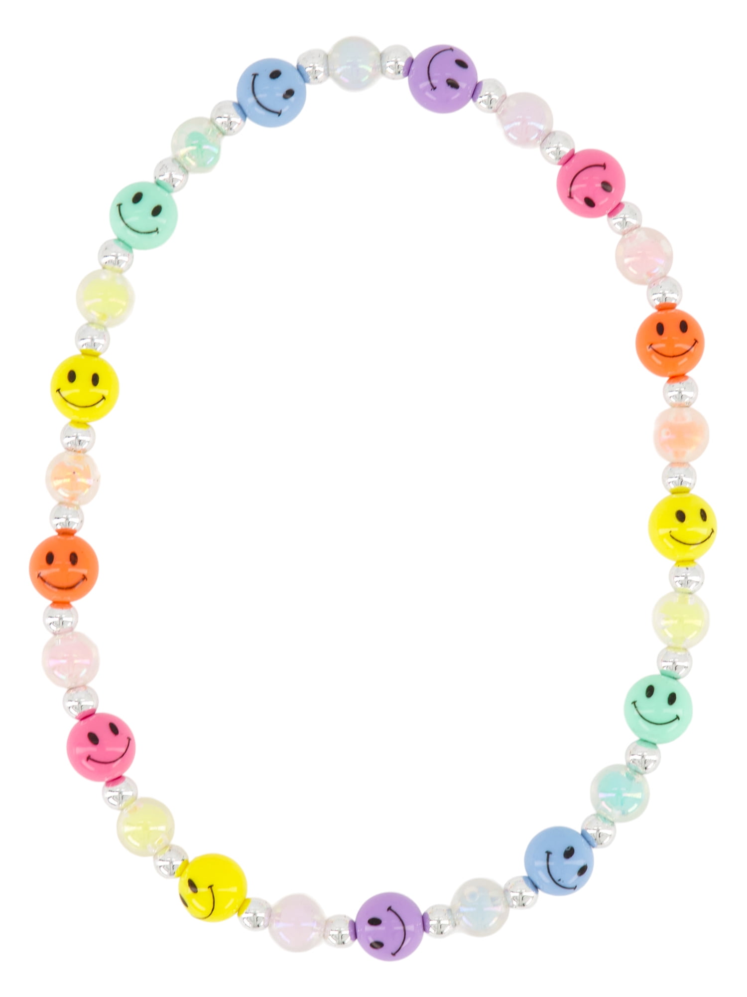 Claire's Rainbow Smiley Face Beaded Mixed Piece Jewelry Set, 2-Pack, Children's