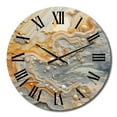 thumbnail image 2 of Designart "Astrology Nebula Marble in Cream IV" Abstract Shapes Oversized Wall Clock, 2 of 5