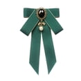 thumbnail image 2 of Corbatas de cinta,Pajarita para mujer Corbatas de cinta Broche Corbata,Broche de lazo con lazo Decoración de corbata,Broche elegante vintage Pajarita para mujer Uniforme,Broche Pin Collar, 2 of 8