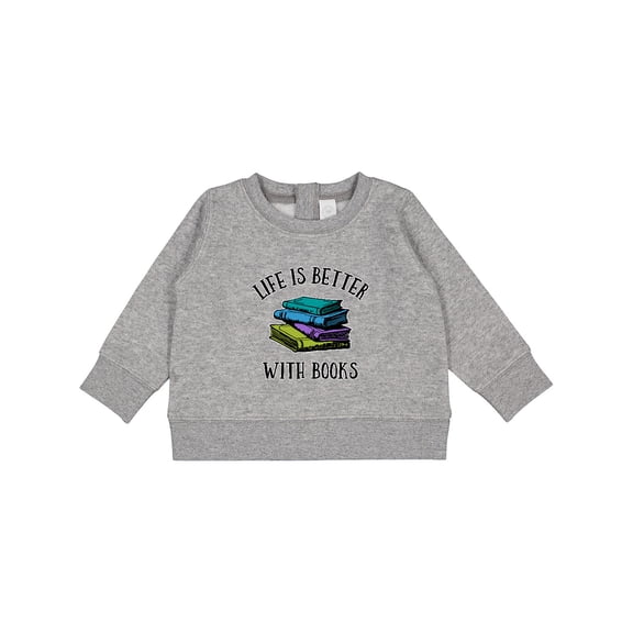 Inktastic Life's Better with Books Baby Sweatshirt