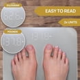 thumbnail image 2 of Bathroom Scale, Highly Accurate Digital Bathroom Body Scale, Measures Weight up to 400 lbs. Includes Batteries Silver, 2 of 6
