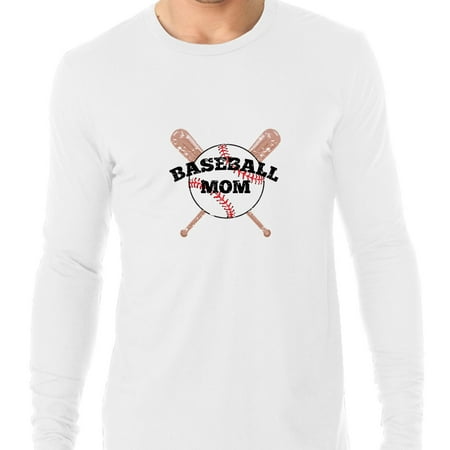 Baseball Mom - Bats & Ball Iconic - Little League Men's Long Sleeve