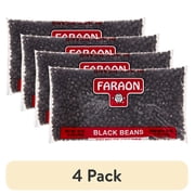 (4 pack) Faraon Dry Black Beans, 16 Oz