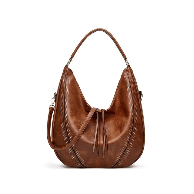 Qarigey Bolso de hombro de PU para mujer, para citas, escuela, oficina, compras, Picnic, viaje, almacenamiento de teléfono móvil, bolso de Bolsas de mensajero y de hombro Marrón Qarigey AP012115-03