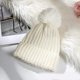 thumbnail image 4 of Toddlers Knit Hat with Pom Pom, Unisex Girls Boys Beanies Cap Autumn Winter Bonnet Hat Comfortable Baby Knitted Cap Red Mix, 4 of 4