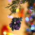 thumbnail image 2 of Nuevo Colgante Para Coche Con Perro Y Rosa Morada, Adornos Personalizados Para Árbol De Navidad, 2 of 5