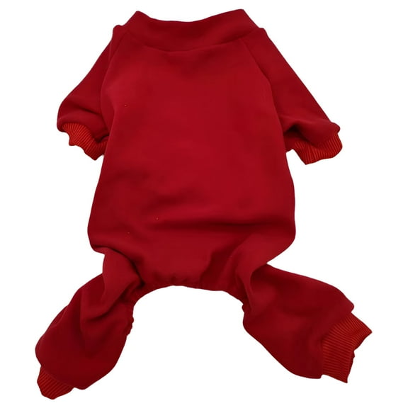 GASTROPOD 1Pcs Dog Pajamas,Velvet Small Dog Sweater,Kitten Clothes,Red,L