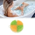 thumbnail image 2 of Unique Bargains 1 Pc Round Double-sided Bath Brush Shower Brush Yellow Green, 2 of 6