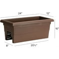 thumbnail image 4 of Root & Vessel Countryside Railing Planter, Brown, 24", 4 of 5