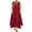 Red, variant on KIHOUT Summer Dresses for Women, Fashion Ladies Summer Casual Solid Round-Neck Sleeveless Vest Long Dress Coffee XL