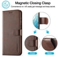 thumbnail image 6 of for Samsung Galaxy S25 Flip Wallet Case, Classic Card Slots Kickstand Strong Magnetic Premium PU Leather Drop Protective Shockproof Phone Case for Samsung Galaxy S25, Brown, 6 of 8