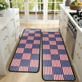 thumbnail image 4 of Kitchen Rugs Sets Of 2,Red White and Blue Star Striped Pattern Anti Fatigue Kitchen Mat Rugs Non Slip Washable,Decorative Kitchen Floor Mats for Kitchen,Sink,Laundry,17"x47"+17"x47", 4 of 5