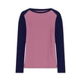 thumbnail image 3 of Womens Baseball Tee 3/4 Sleeve Fashion Crewneck Tops Color Block Blouse Casual Raglan Shirt, 3 of 5