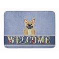 thumbnail image 1 of Carolines Treasures BB5591RUG French Bulldog Cream Welcome Machine Washable Memory Foam Mat, 1 of 4