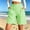 #0300-Mint Green, variant on Womens High Waist Plaid Bermuda Shorts with Pockets Elastic Back Wide Leg Casual Bottoms for Daily Summer