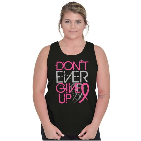 Don’t Give Up Breast Cancer Awareness Tank Top Tee Shirt Women Brisco Brands S