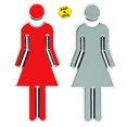 thumbnail image 3 of M&T Displays Restroom Bathroom Header Sign (Woman), 3 of 3