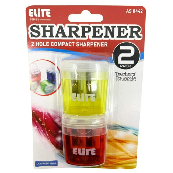2-Hole Compact Dual Size Pencil Sharpeners: 2CT