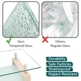 thumbnail image 3 of QJTC Table Basse Rectangulaire en Verre avec Tablette de Rangement, Table Basse Transparente avec Pattes en Métal Chêne pour Salon, 3 of 10