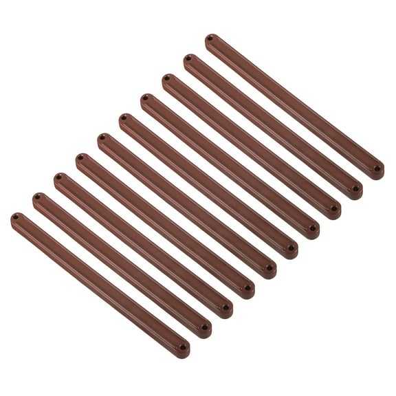 Uxcell Drawer Slides, 10Pcs 235mm - Plastic Drawer Rails, Side Mounted Grooved Guide Rails for Cabinet Drawers Bedside Tables Wardrobe Dressers (Brown)
