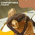 thumbnail image 4 of Qaba Baby Rocking Horse, Kids Ride on, Plush Animal Rocker with Sound, Wooden Base & Safety Belt for Ages 18-36 Months, Brown, 4 of 9
