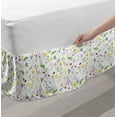thumbnail image 2 of Ladybug Bed Skirt, Butterfly Soft Toned Blossom Flora Daisy Aster Bluebell Chamomile Clover Petals, Elastic Bedskirt Dust Ruffle Wrap Around for Bedding Decor, 4 Sizes, Multicolor, by Ambesonne, 2 of 2