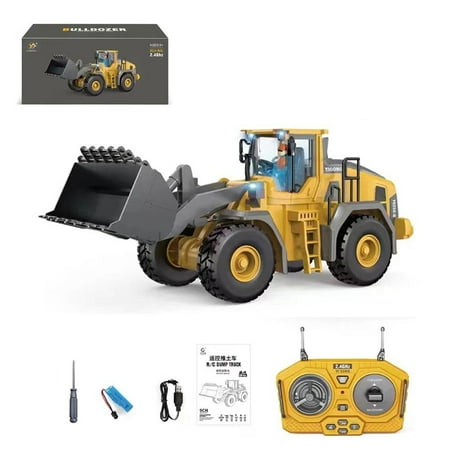 RC Excavator Toys,Remote Control Excavator Toys,2.4ghz Remote Control Construction Vehicle Set,with Cool Lights/Sounds,680 Rotation/Metal Shovel,15 Channel RemoteControl Construction Toy for Adult