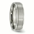 thumbnail image 4 of Titanium Ridged Edge 6mm Brushed and Polished Band Size 11.5, 4 of 6